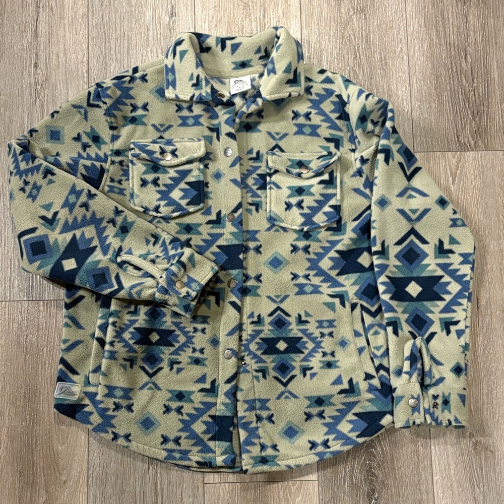 Colosseum Blue and Cream Patterned Jacket